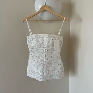 TOVE - Vivian ruched bustier side US2 / FR34 / XS New With Tags